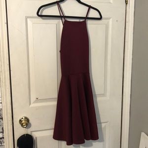 Windsor maroon skater dress with pockets